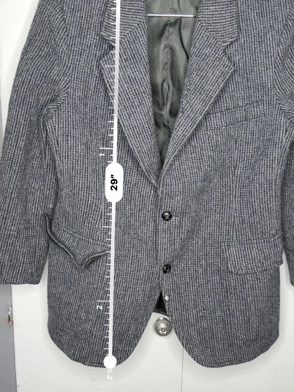 Pendleton Men Tweed Sport Coat 42R Blazer Blue Virgin Wool Jacket Vtg USA